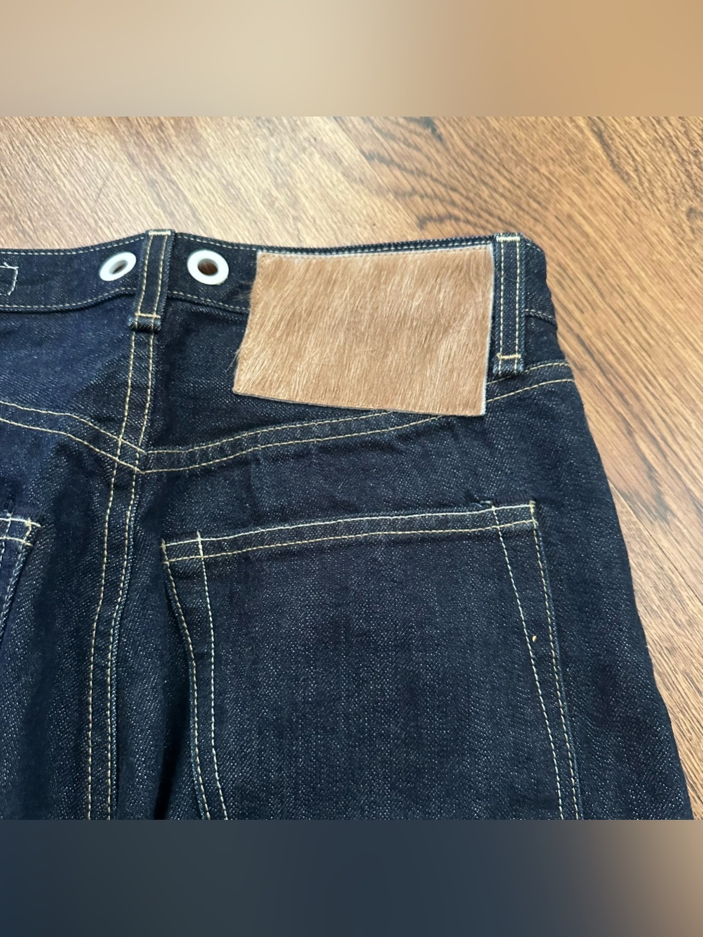 rag & bone Trompe L’oeil indigo Raw Selvedge Jeans size 24 denim blue high rise - Picture 4 of 8